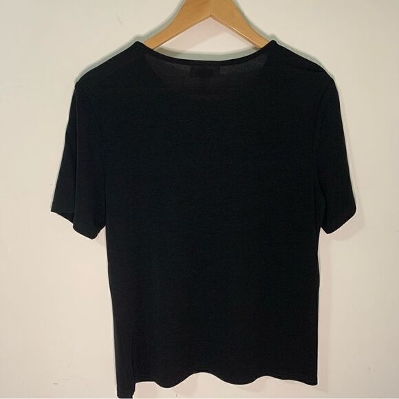 Talbots Women's Black Short Sleeve Tee Top Size Small - Picture 4 of 5